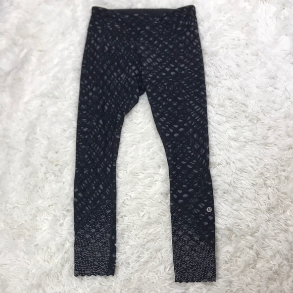 Lululemon Tight Stuff Tight (Reflective) Simply Lace Play Dark Slate Black - Picture 1 of 8